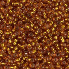 Miyuki rocailles Perlen 11/0 - Silver lined topaz 11-2422